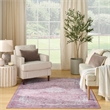 Nourison Washables 5' x 7' Pink Fabric Area Rug