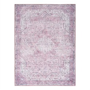 Nourison Washables 5' x 7' Pink Fabric Area Rug