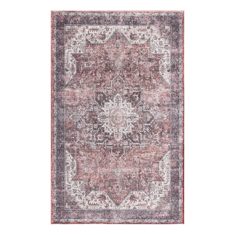 Nourison Washables 3' x 5' Red Fabric Area Rug