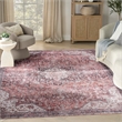 Nourison Washables 9' x 12' Red Fabric Area Rug