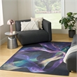 Nourison Washables 5' x 7' Blue Multi-Color Fabric Area Rug