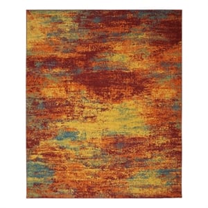 Nourison Essentials 9' x 12' Flame Fabric Area Rug