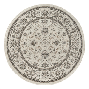 Nourison Serenity Home 4' x Round Ivory Mocha Fabric Area Rug