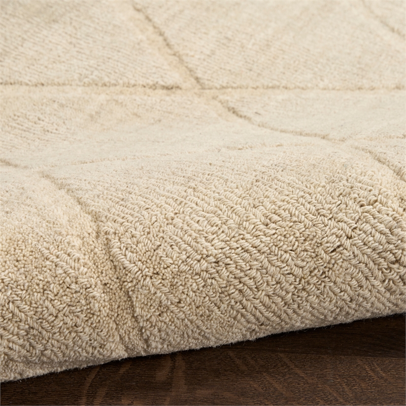 Nourison Wool Haven 5' x 7' Beige Indoor Area Rug