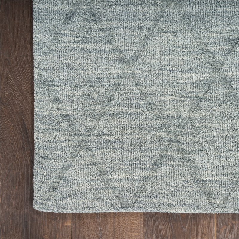 Nourison Wool Haven 5' x 7' Blue Indoor Area Rug