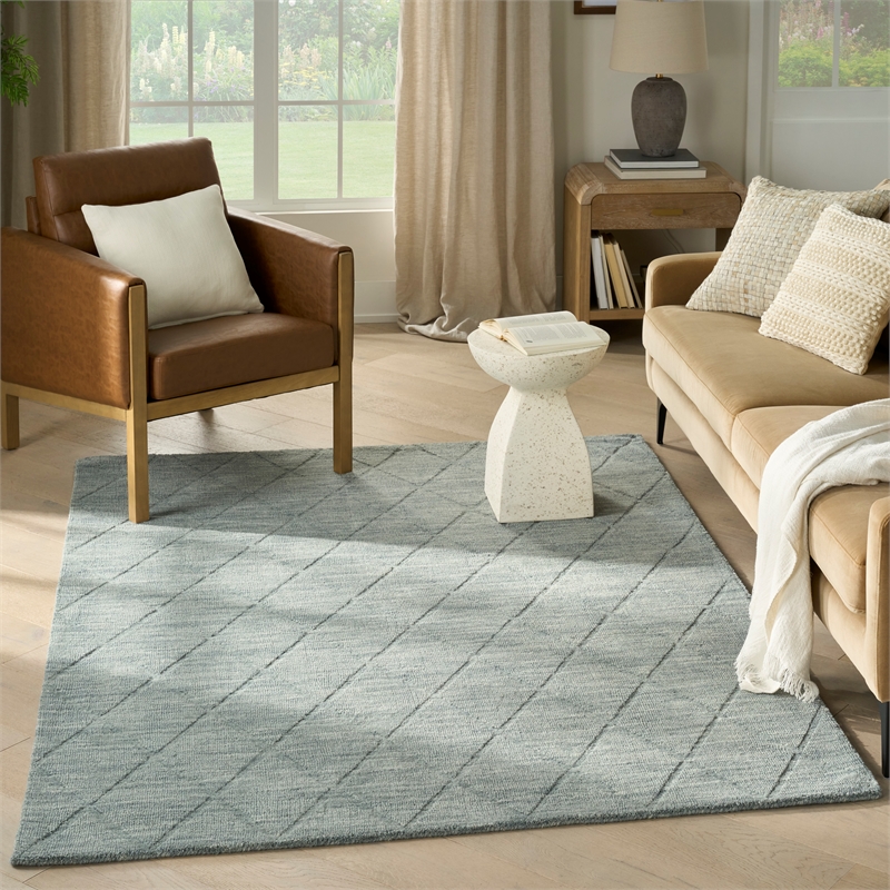 Nourison Wool Haven 5' x 7' Blue Indoor Area Rug