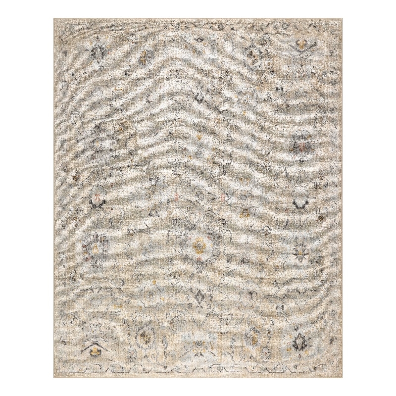 Nourison Oushak Home 9' x 12' Cream Fabric Area Rug