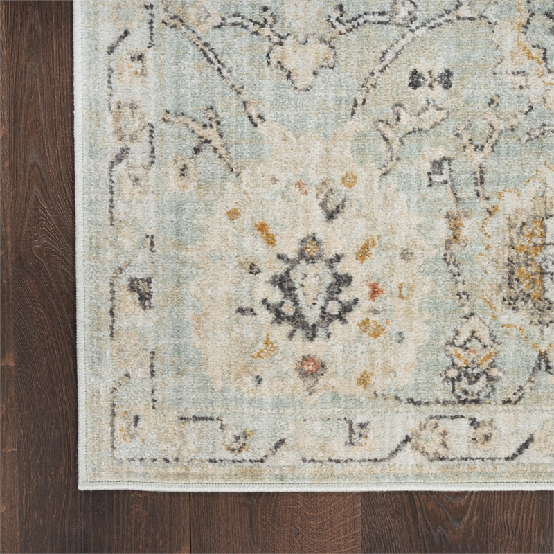 Nourison Oushak Home 10' x 14' Mint Fabric Area Rug