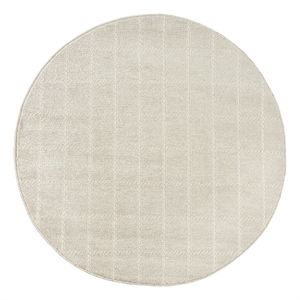 Nourison Serenity Home 4' x Round Ivory Cream Fabric Area Rug