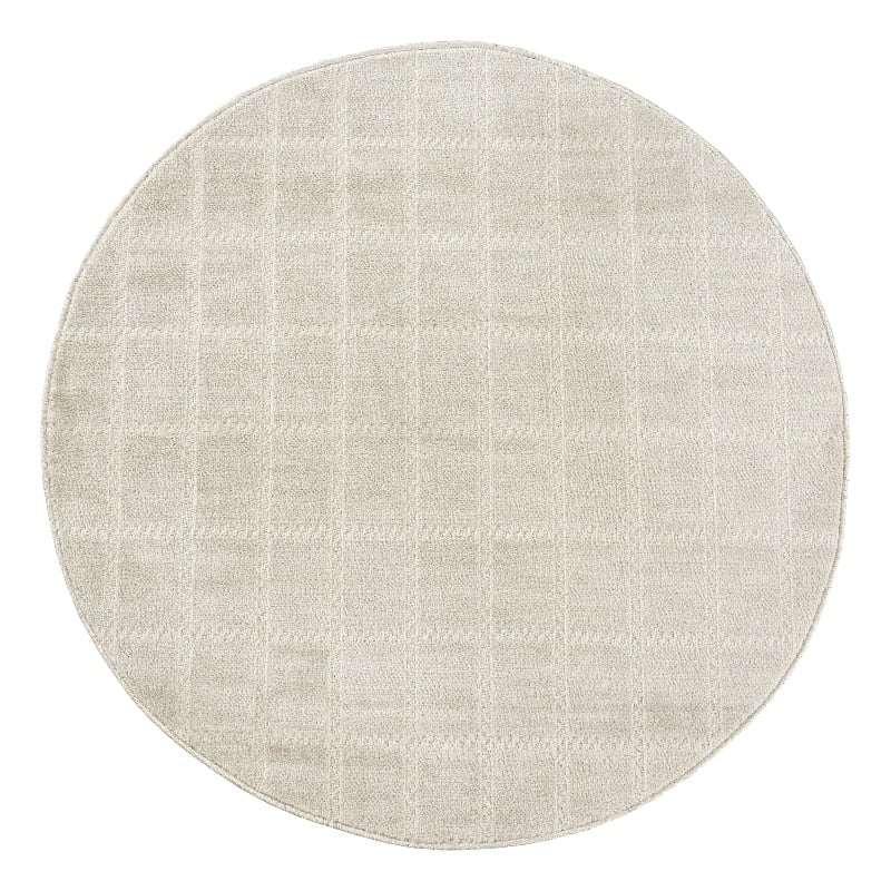 Nourison Serenity Home 8' x Round Ivory Cream Fabric Area Rug