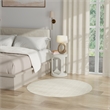 Nourison Serenity Home 4' x Round Ivory Fabric Area Rug