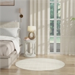 Nourison Serenity Home 4' x Round Ivory Fabric Area Rug