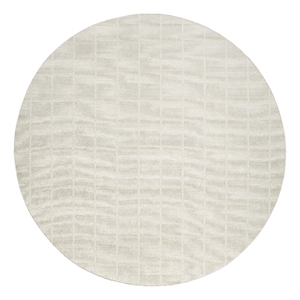 Nourison Serenity Home 4' x Round Ivory Fabric Area Rug