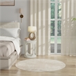 Nourison Serenity Home 4' x Round Ivory Fabric Area Rug