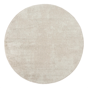 Nourison Serenity Home 4' x Round Ivory Fabric Area Rug