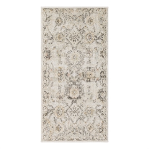 Nourison Oushak Home 2' x 4' Gray Fabric Area Rug