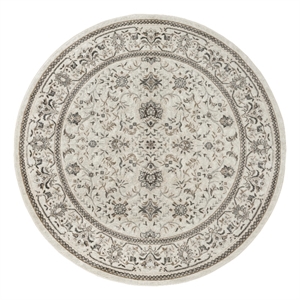 Nourison Serenity Home 8' x Round Ivory Mocha Fabric Area Rug
