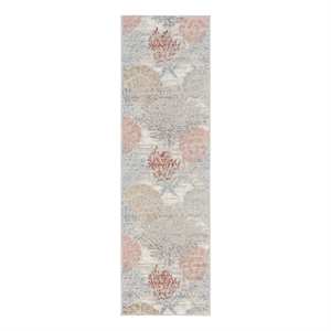 Nourison Pompeii 8' Runner Multi-Color Fabric Area Rug