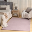 Nourison Soft Plush Rabbit Fur 4' x 6' Lavender Fabric Polyester Area Rug