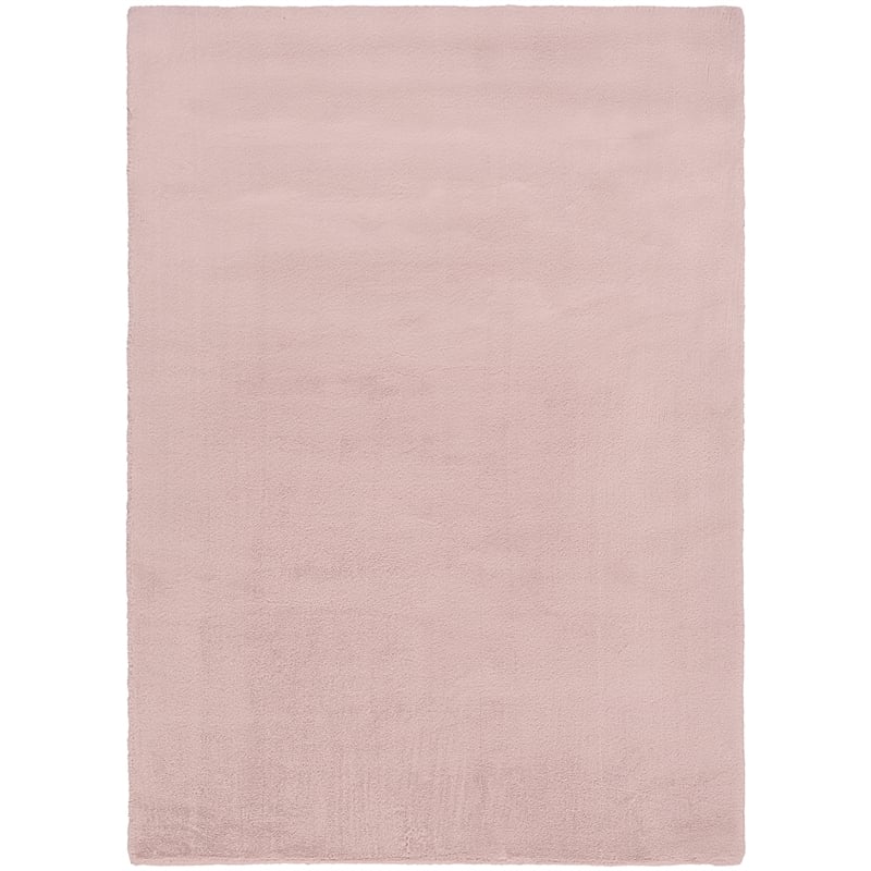 Nourison Soft Plush Rabbit Fur 4' x 6' Lavender Fabric Polyester Area Rug
