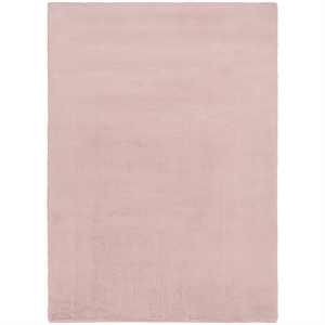 Nourison Soft Plush Rabbit Fur 4' x 6' Lavender Fabric Polyester Area Rug