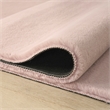 Nourison Soft Plush Rabbit Fur 4' x 6' Lavender Fabric Polyester Area Rug