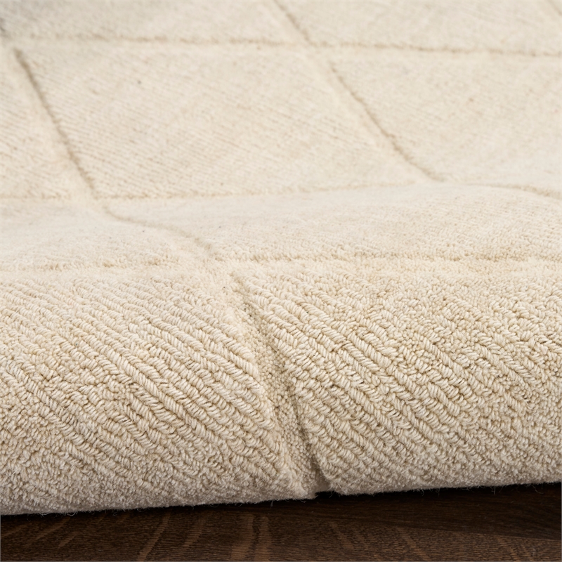 Nourison Wool Haven 5' x 7' Ivory Indoor Area Rug