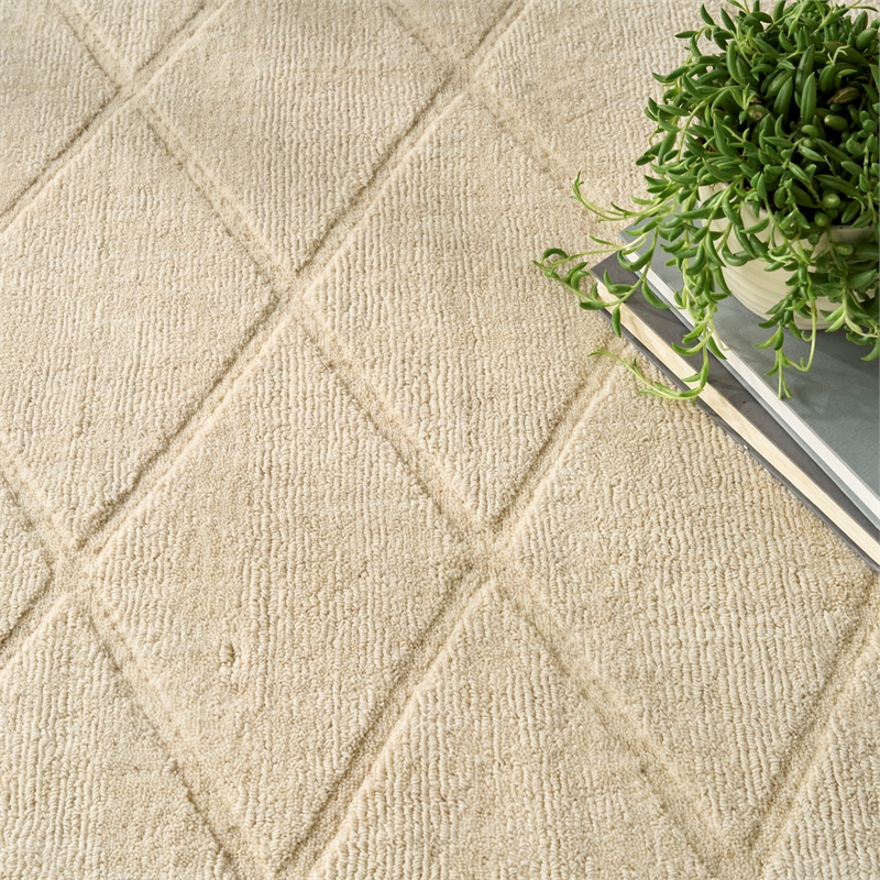 Nourison Wool Haven 5' x 7' Ivory Indoor Area Rug