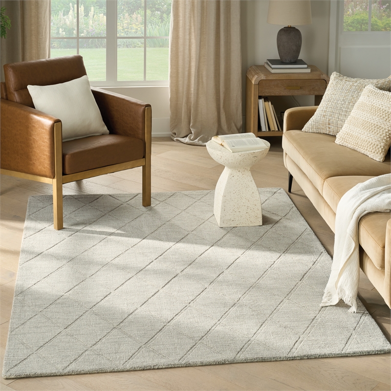 Nourison Wool Haven 5' x 7' Gray Indoor Area Rug