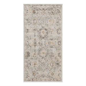 Nourison Oushak Home 2' x 4' Mint Fabric Area Rug