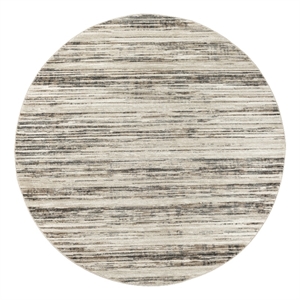 Nourison Serenity Home 4' x Round Ivory Beige Fabric Area Rug