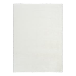 Nourison Soft Plush Rabbit Fur 5' x 7' White Polyester Area Rug