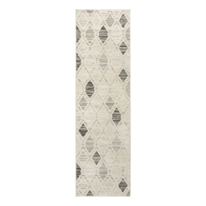 Nourison Serenity Home 8' Runner Beige Gray Fabric Area Rug