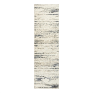 Nourison Serenity Home 8' Runner Blue Multi-Color Fabric Area Rug