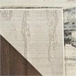 Nourison Serenity Home 5' x 7' Gray Multi-Color Fabric Area Rug