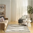Nourison Serenity Home 5' x 7' Gray Multi-Color Fabric Area Rug