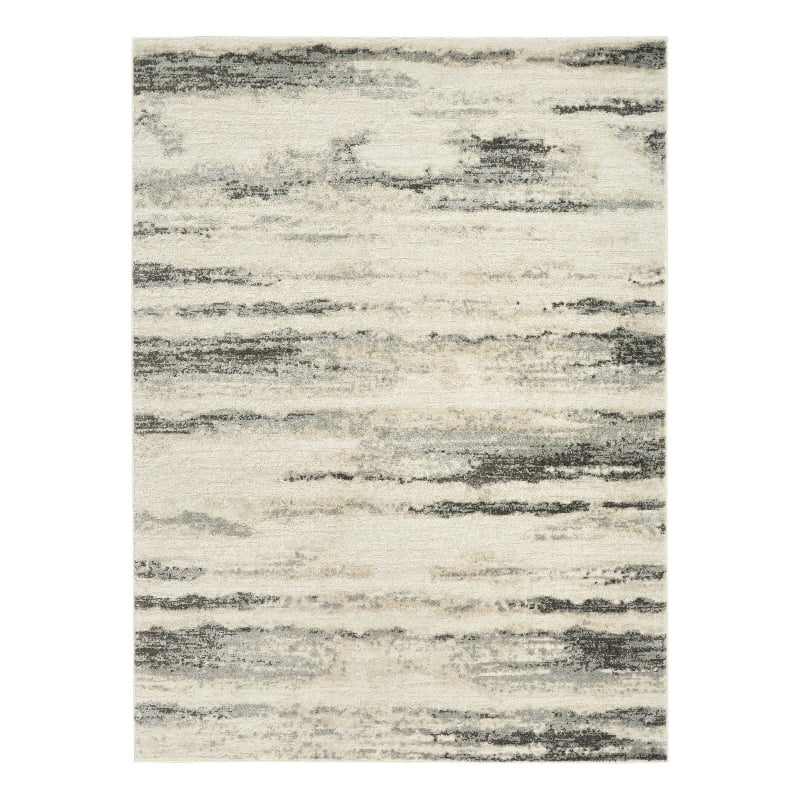 Nourison Serenity Home 5' x 7' Gray Multi-Color Fabric Area Rug