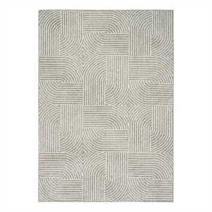 Nourison Textured Home 4' x 6' Gray Ivory Fabric Area Rug