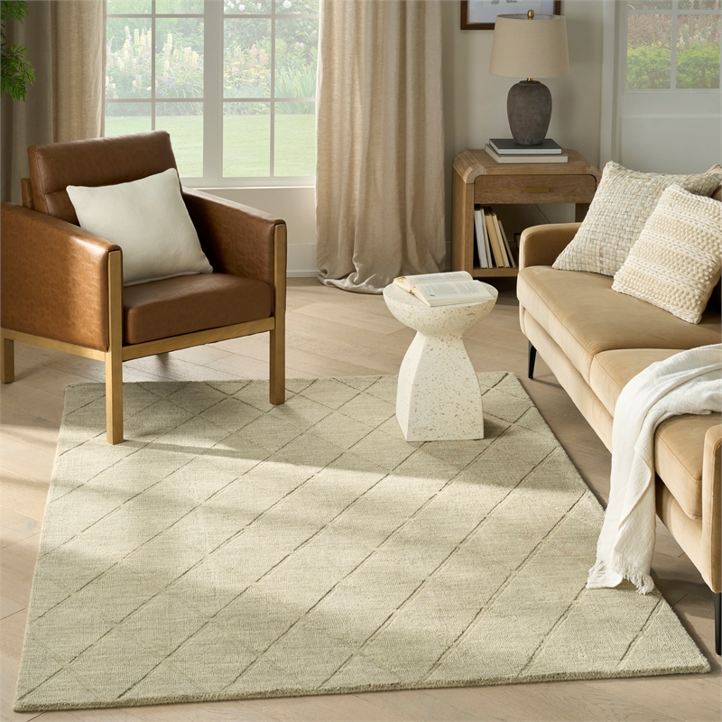 Nourison Wool Haven 5' x 7' Sage Indoor Area Rug