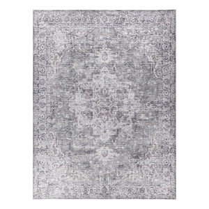 Nourison New Concept Washables 10' x 14' Ivory Grey Vintage Indoor Rug