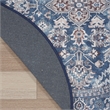 Nourison New Concept Washables 4' x Round Navy Ivory Vintage Indoor Rug