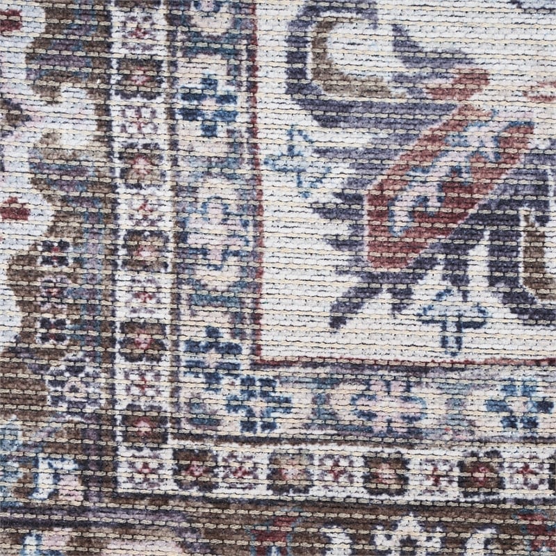 Nourison New Concept Washables 3' x 5' Olive Ivory Vintage Indoor Rug