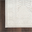 Nourison Renewed 5' x 7' Silver Ivory Fabric Area Rug