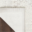 Nourison Renewed 5' x 7' Silver Ivory Fabric Area Rug