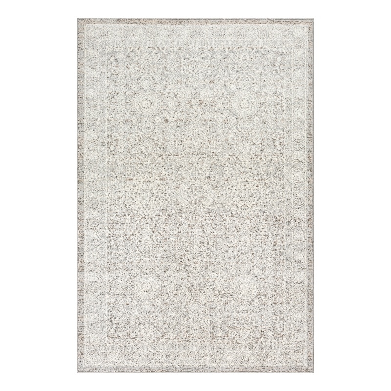 Nourison Renewed 5' x 7' Silver Ivory Fabric Area Rug