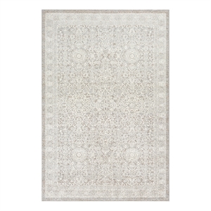Nourison Renewed 5' x 7' Silver Ivory Fabric Area Rug