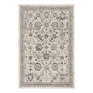 Nourison Renewed 4' x 6' Ivory Multi-Color Fabric Area Rug