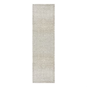 Nourison Renewed 8' Runner Ivory Beige Fabric Area Rug