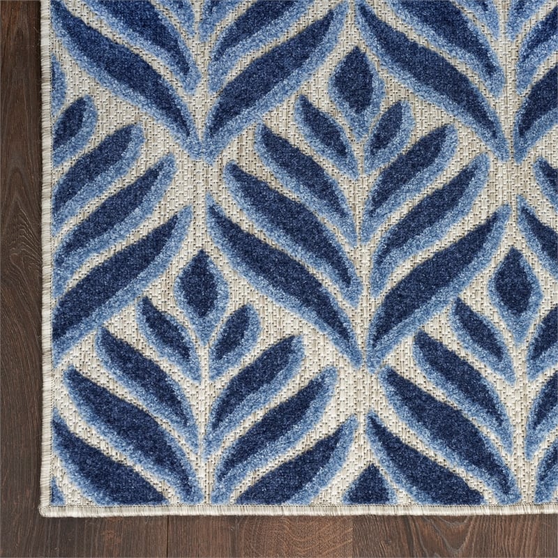 Nourison Home Aloha 12' Runner Blue   Area Rug