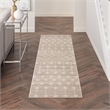 Nourison Home Grafix 10' Runner Beige   Area Rug